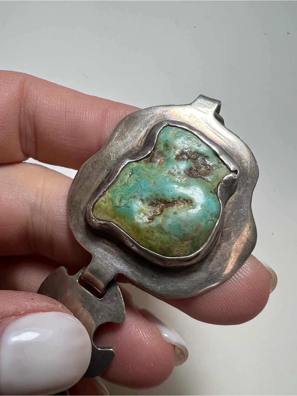 Sterling Silver Bracelet with Turquoise Stone - Picture 11 of 16